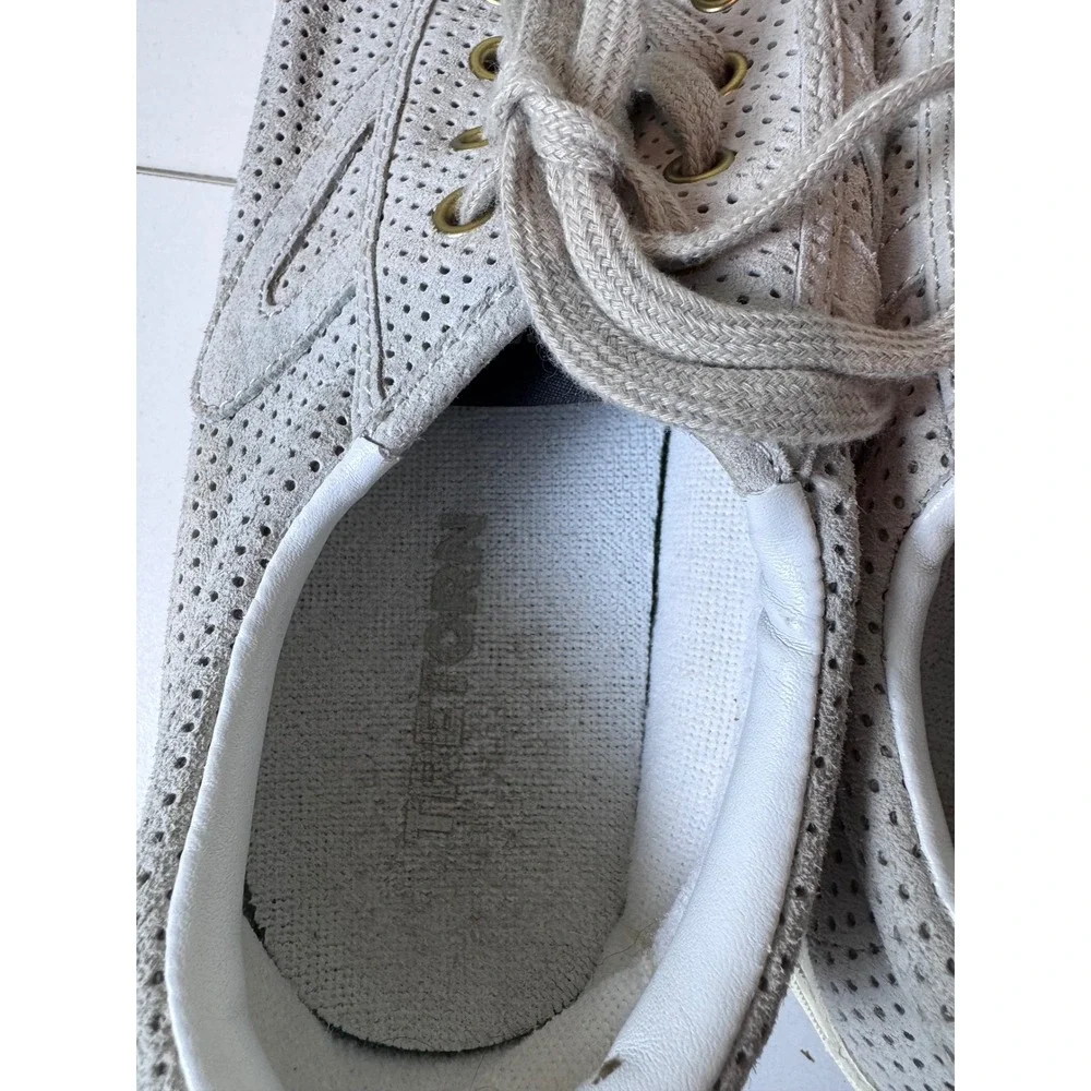Tretorn Nylite Bold Perforated Suede Platform Sneakers‎ Size 8.5 Minimalist